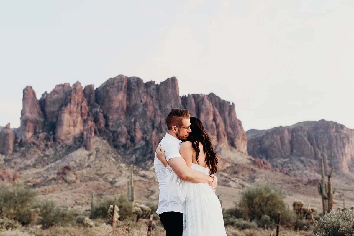 arizona elopement, superstition mountains, elope, destination we