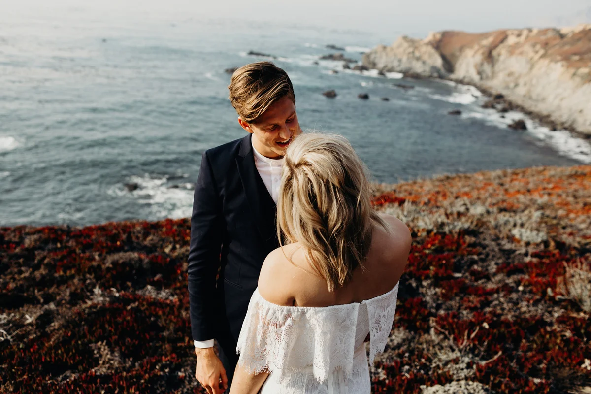 big sur. big sur elopement, intimate wedding, cliff side, califo