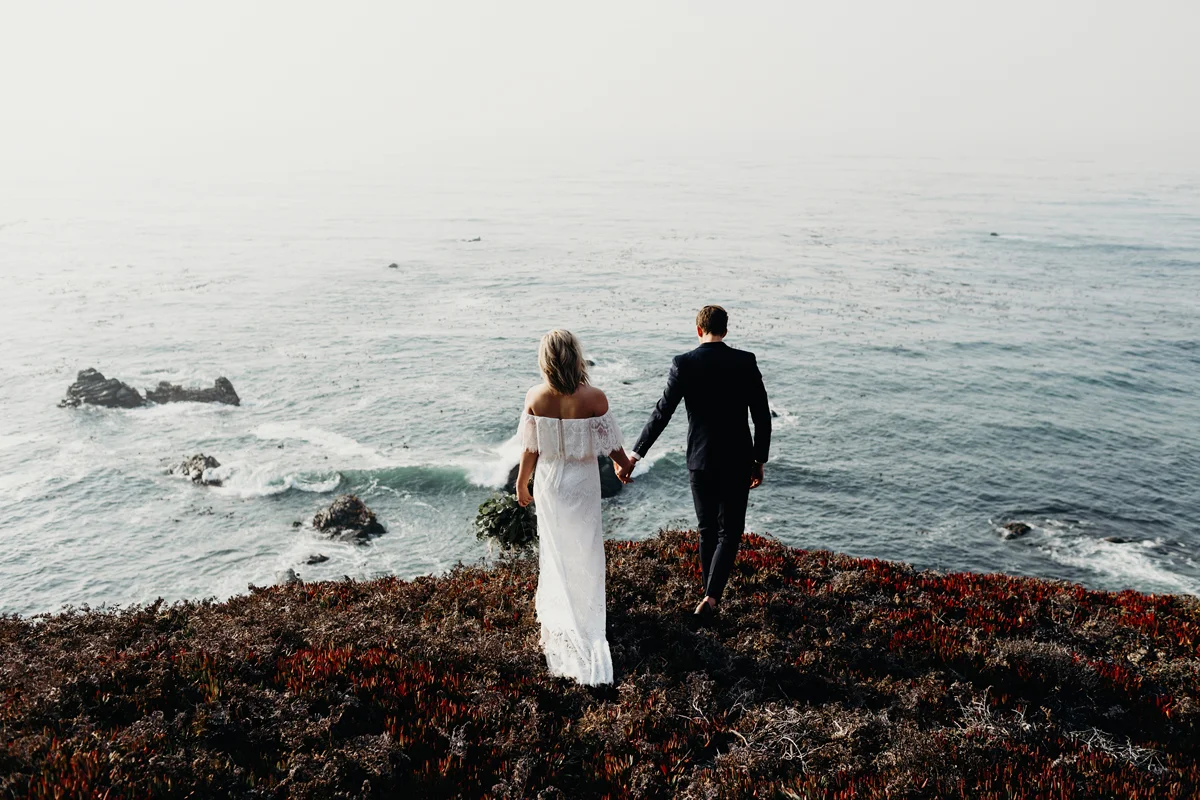 big sur. big sur elopement, intimate wedding, cliff side, califo