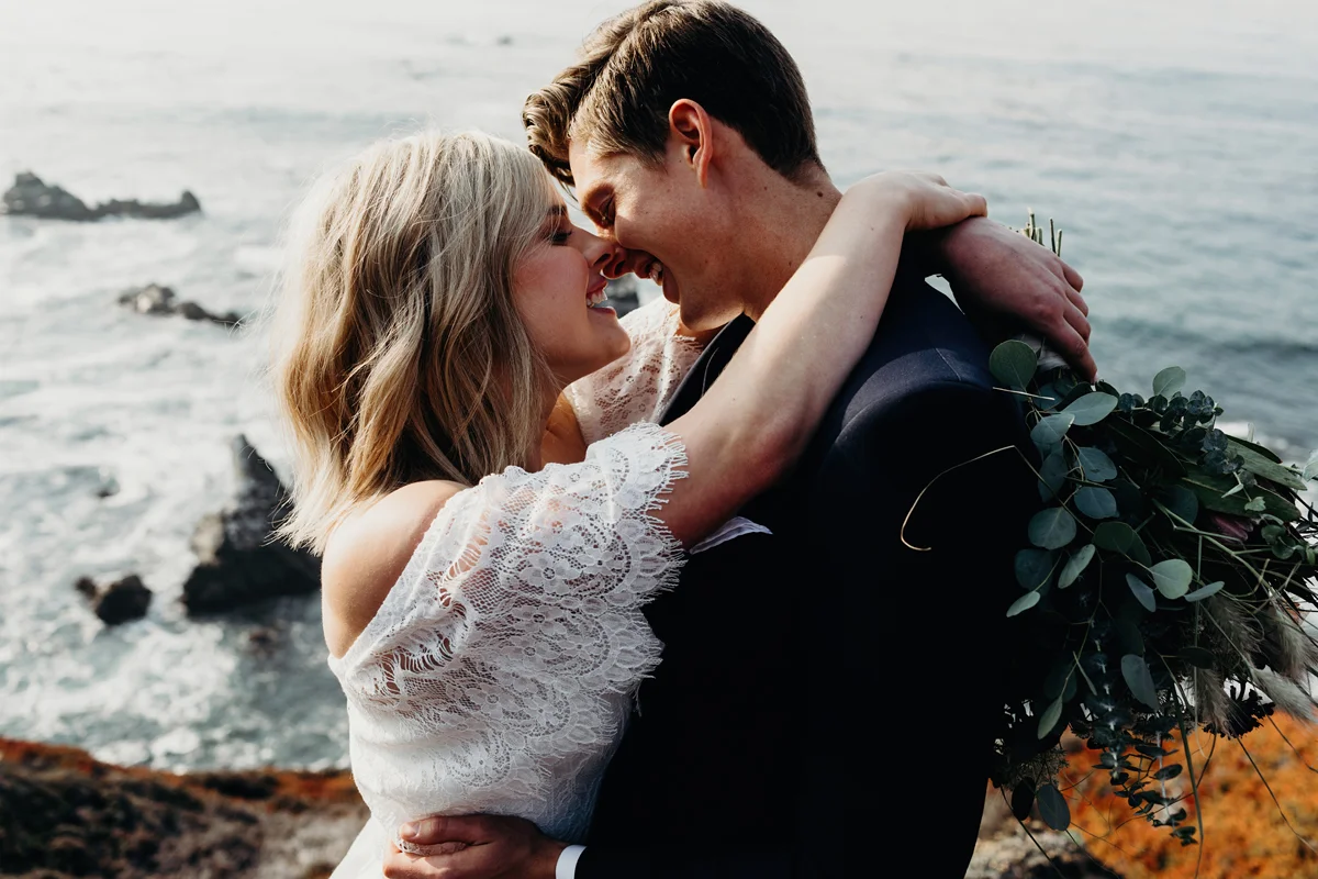 big sur. big sur elopement, intimate wedding, cliff side, califo