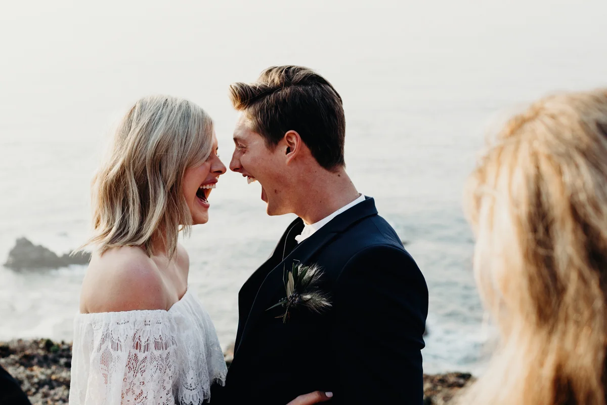 big sur. big sur elopement, intimate wedding, cliff side, califo