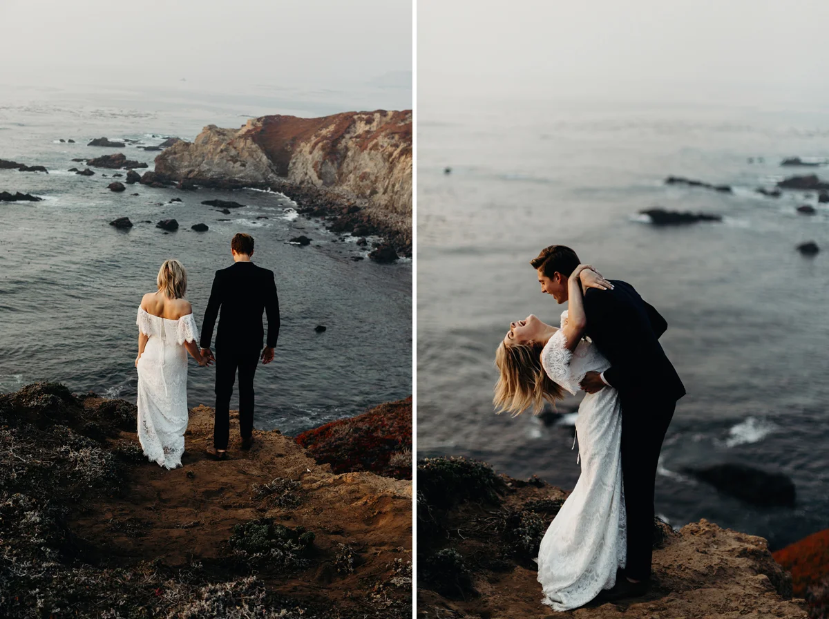 big sur. big sur elopement, intimate wedding, cliff side, califo