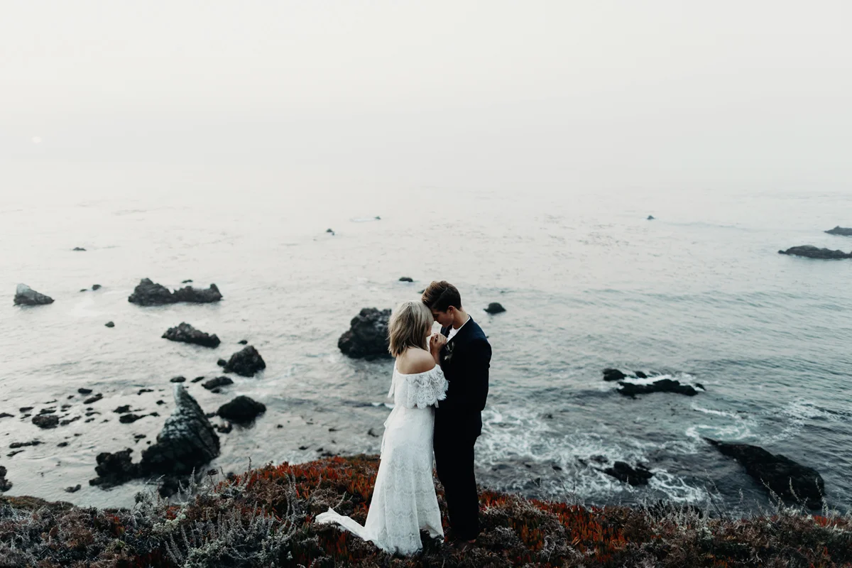 big sur. big sur elopement, intimate wedding, cliff side, califo