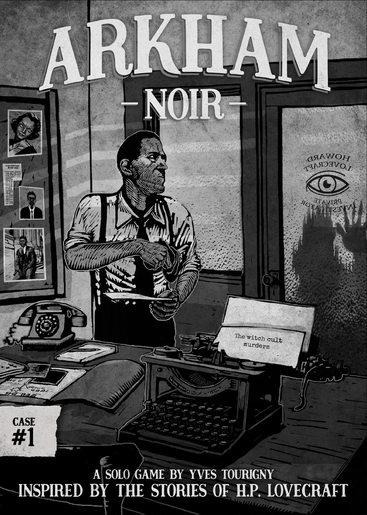'Arkham Noir' game cover (Ludonova, 2107)