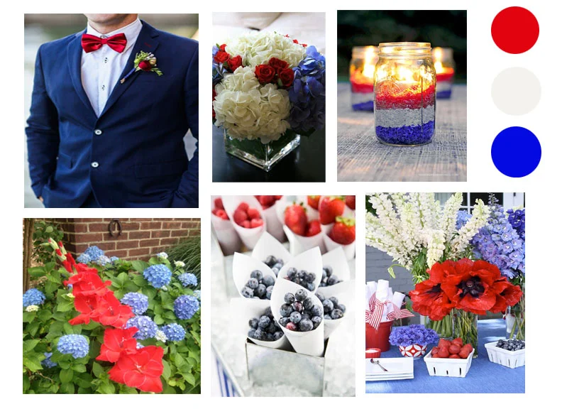 Labor day Mood board: Red White & Blue