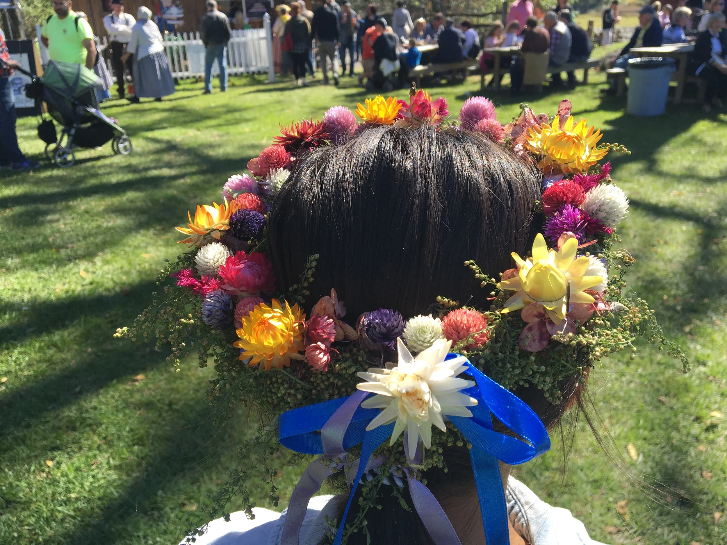 This is my Bella wearing one of the Flower Crowns.