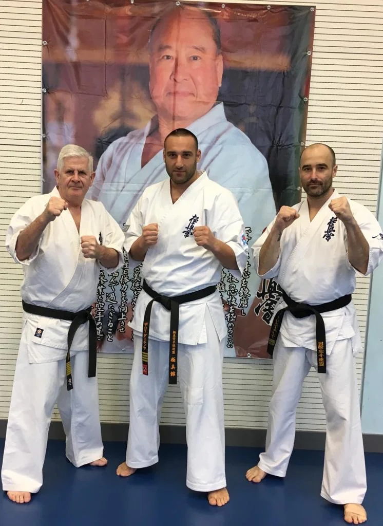 (L-R) Shihan Liam Keaveney, Sensei Zahari Damyanov, Sensei Hristo Lyubenov