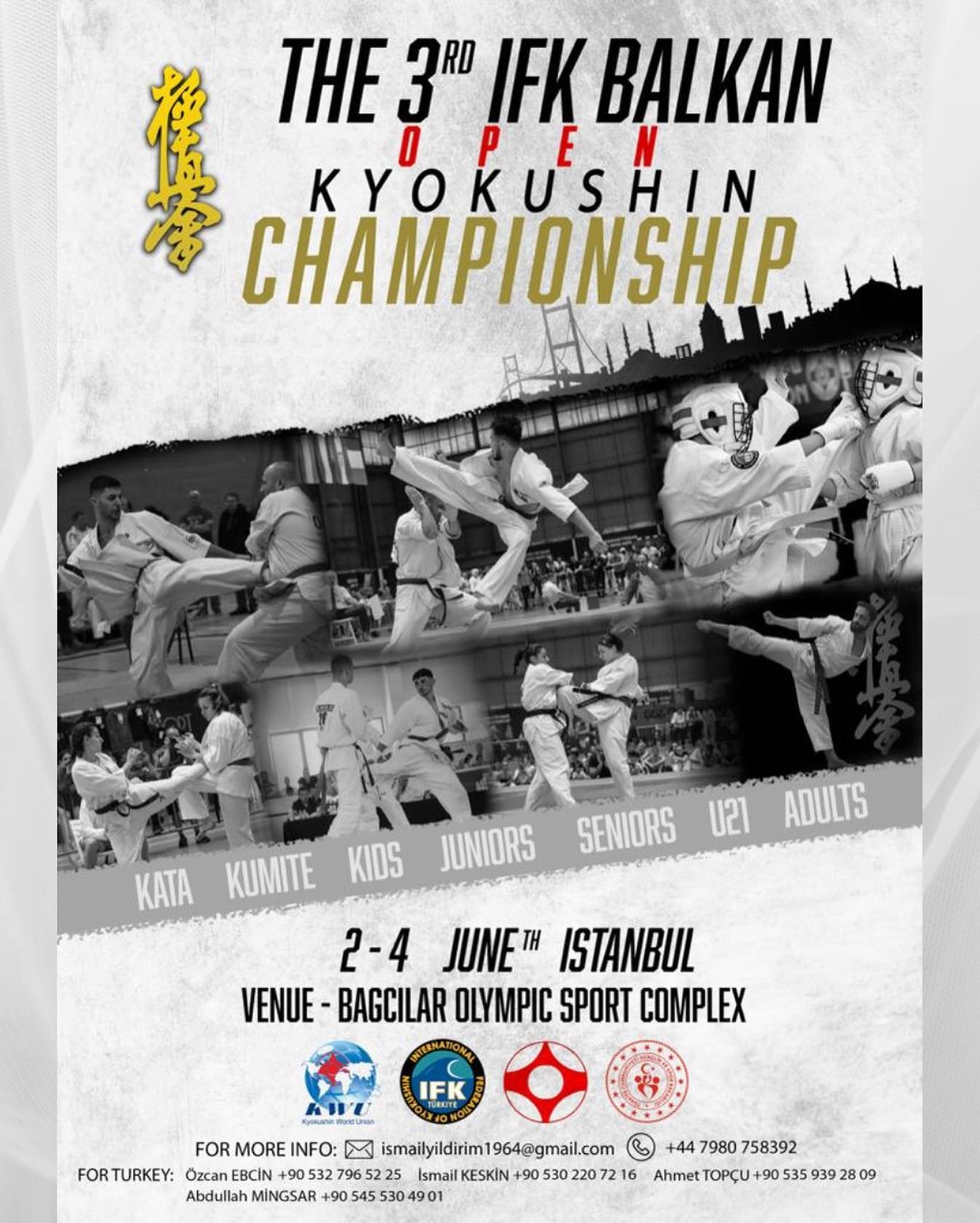 The International Federation of Karate Turkey is pleased to invite fighters from your country to participate in our upcoming knockdown championship. 

This competition is open to all Kyokushin organizations and has no entry restrictions. Competitors 