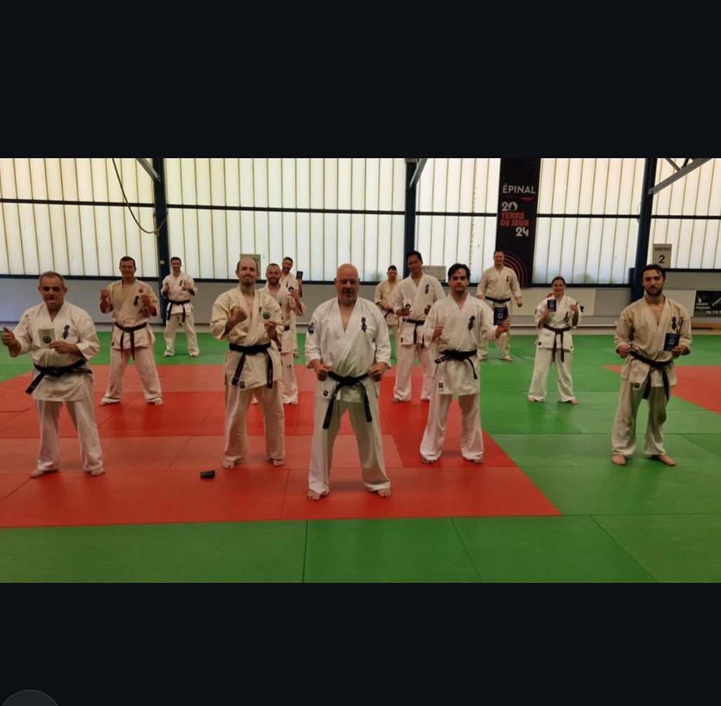 IFK France had their annual Dan test under the control of Shihan Andrew Turner with assurance from Country Representative Sensei Vincent Simon and Sensei Nordine Tonkin. 

On Saturday they performed all IFK Kihon and Kata and Sunday they did renrslu 