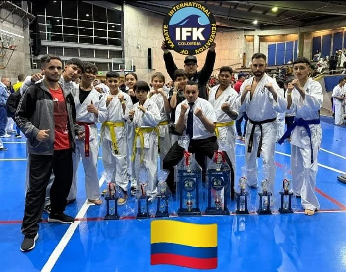 IFK Colombia results at the 3rd International Kyokushin Union Tournament was held
in Colombia. 

They had 10 athletes participating of which we obtained 8 podium finishes

Nicol&aacute;s Ar&eacute;valo
1st Place Kumite 🏆

Dilan Cadena
1st Place Kumi
