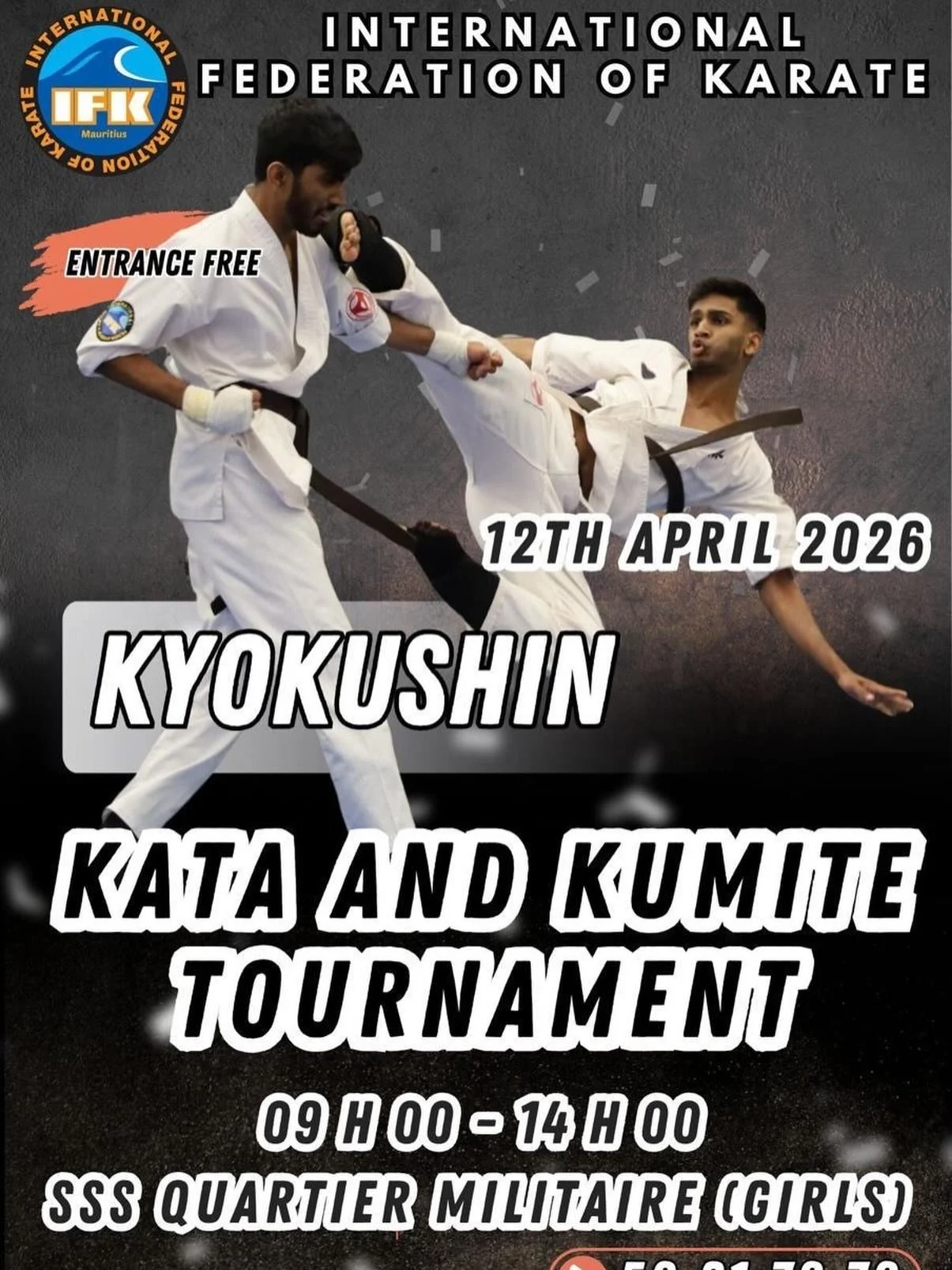 IFK Mauritius Tournament 
Sunday 12th April