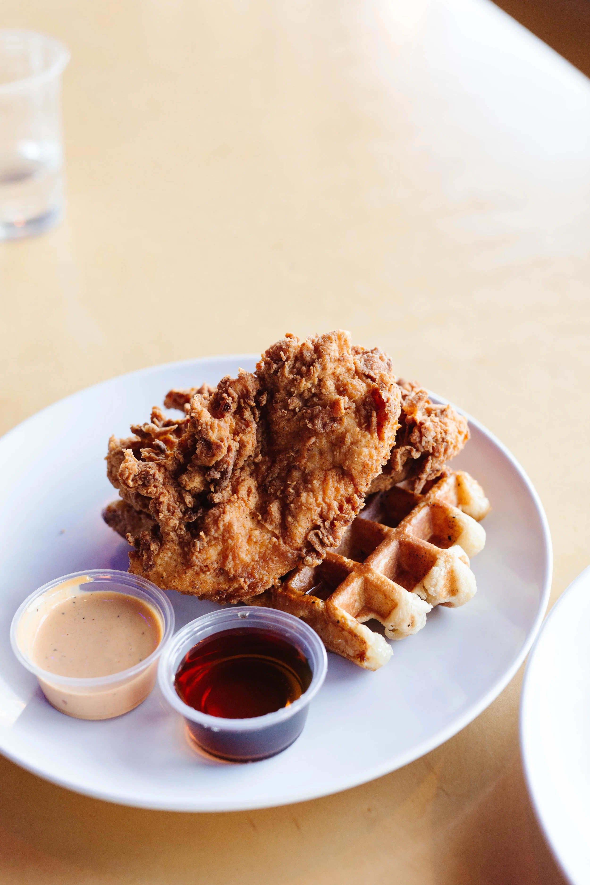 Chicken and Waffles at Waffle Love