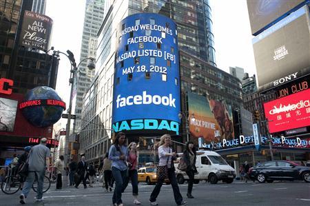Facebook's first day trading on the NASDAQ