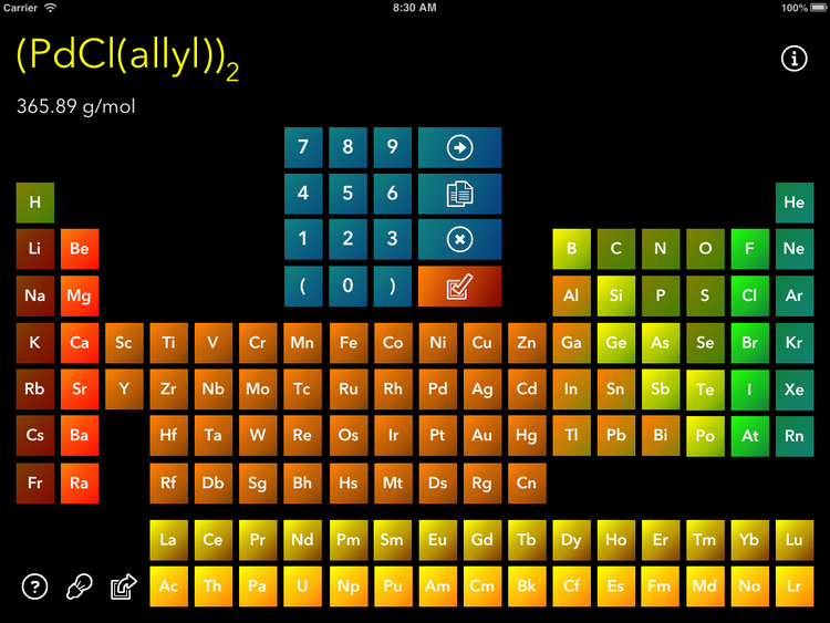 Beautiful, full-sized periodic table.