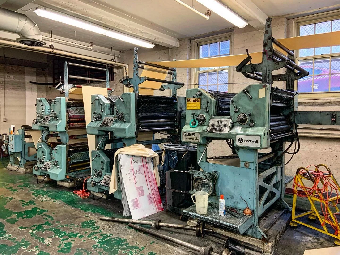 &ldquo;the means of production&rdquo; at @theharvardcrimson. it&rsquo;s cool to think about a past era when newspapers were printed in the same place they were written. #latergram from @niccccckkkkkkk&rsquo;s reunion.