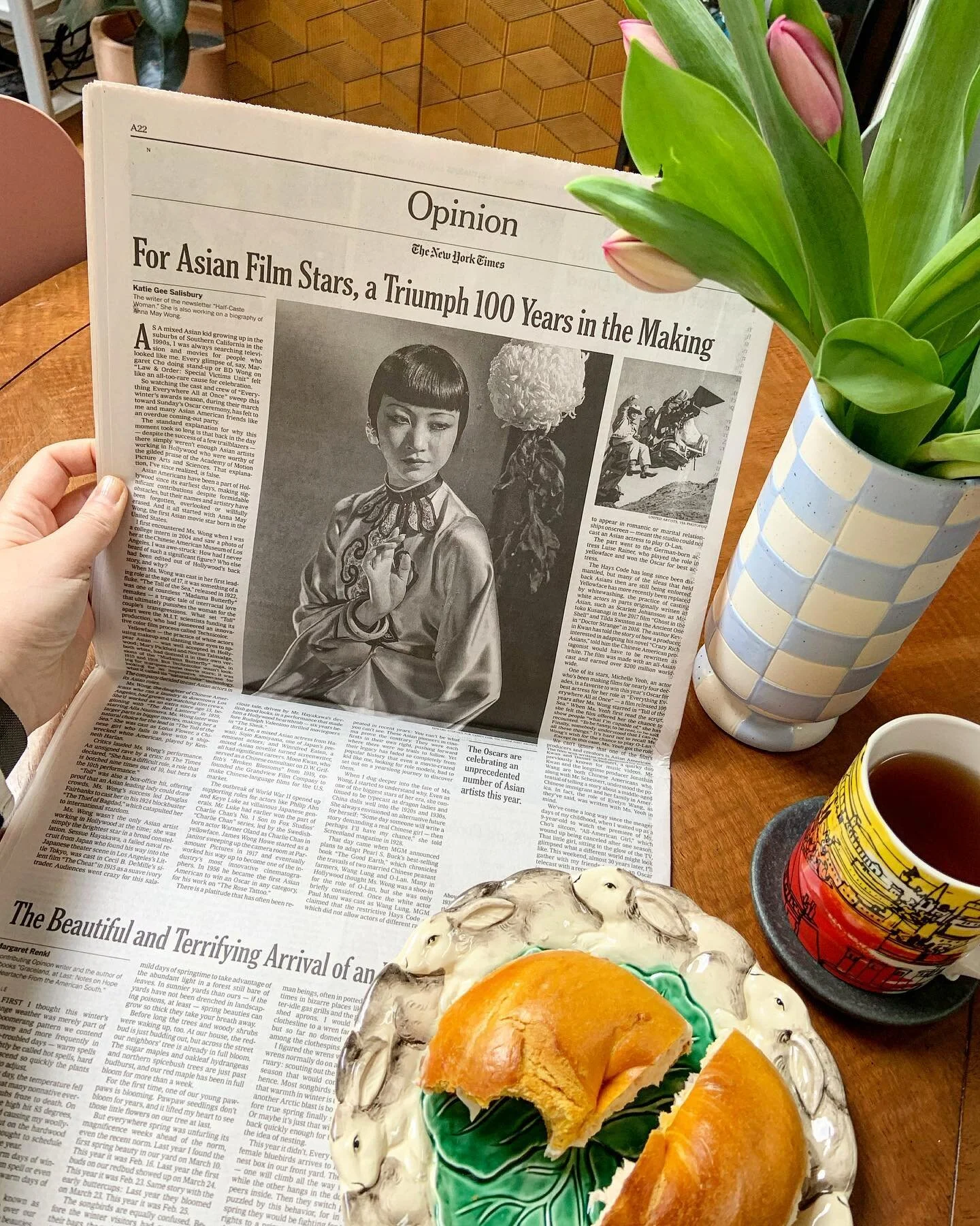 About a month ago, I told @niccccckkkkkkk some ideas I had for Op Eds I could write for the release of my book on Anna May Wong (still a year away from publication). With all the Oscars hoopla and EEAAO&rsquo;s incredible winning streak, he said to w