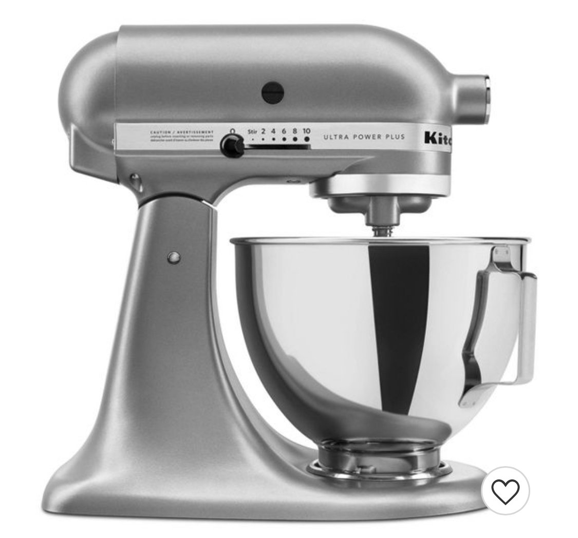   KitchenAid ultra power plus 4.5 qt    $299 originally $379  