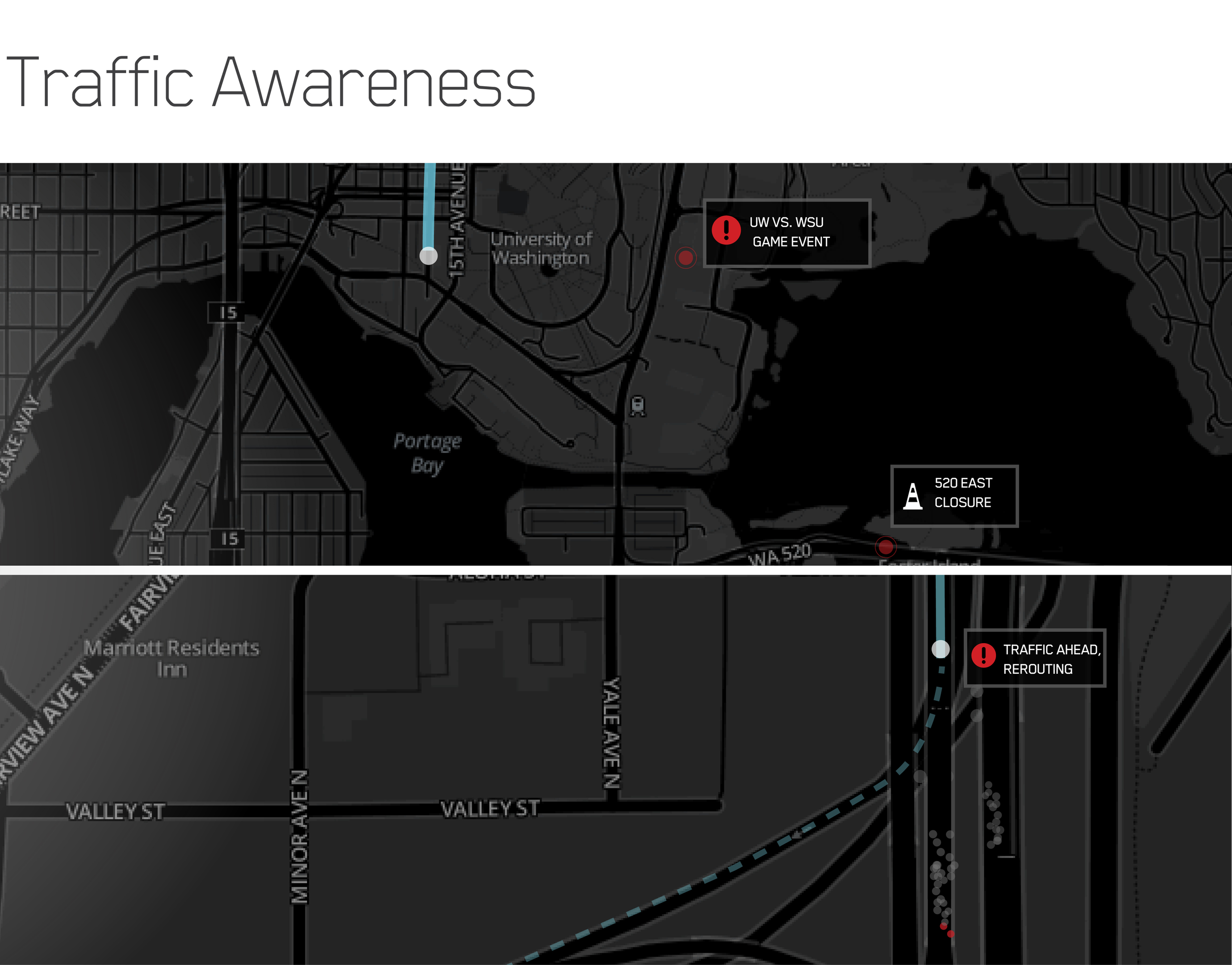 System detects events, closures and congestion
