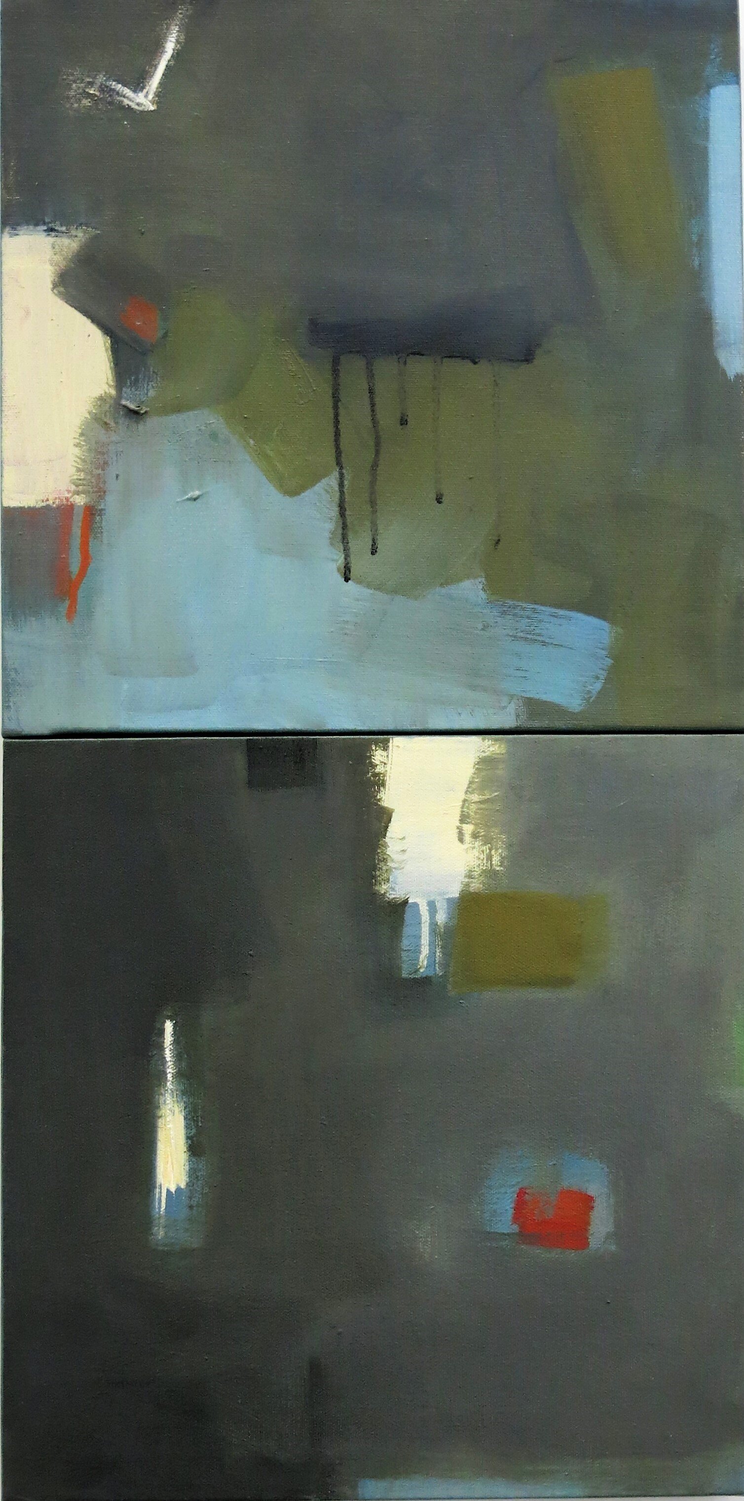  "Cabin Rules", Diptych, Oil, 24x12, $1400 
