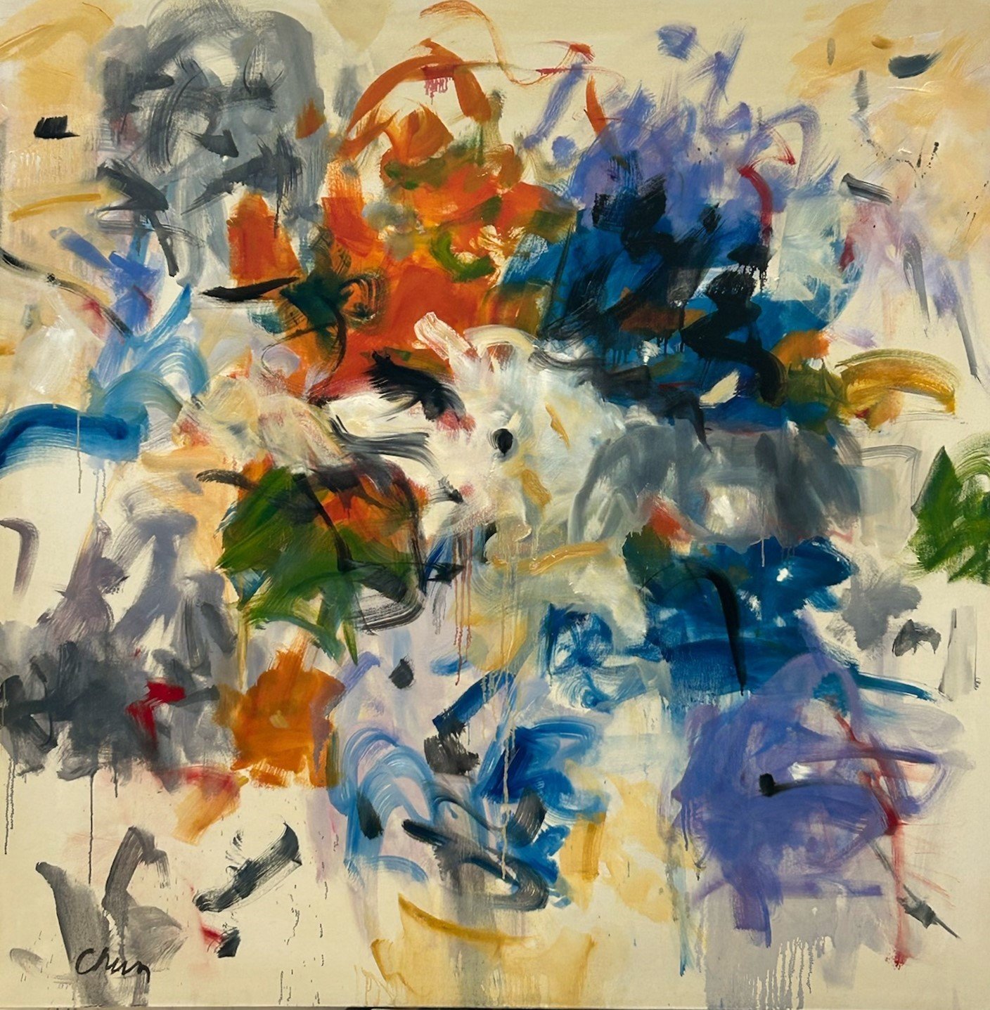 “Floral Dance”, OIl, 44×44 $6400