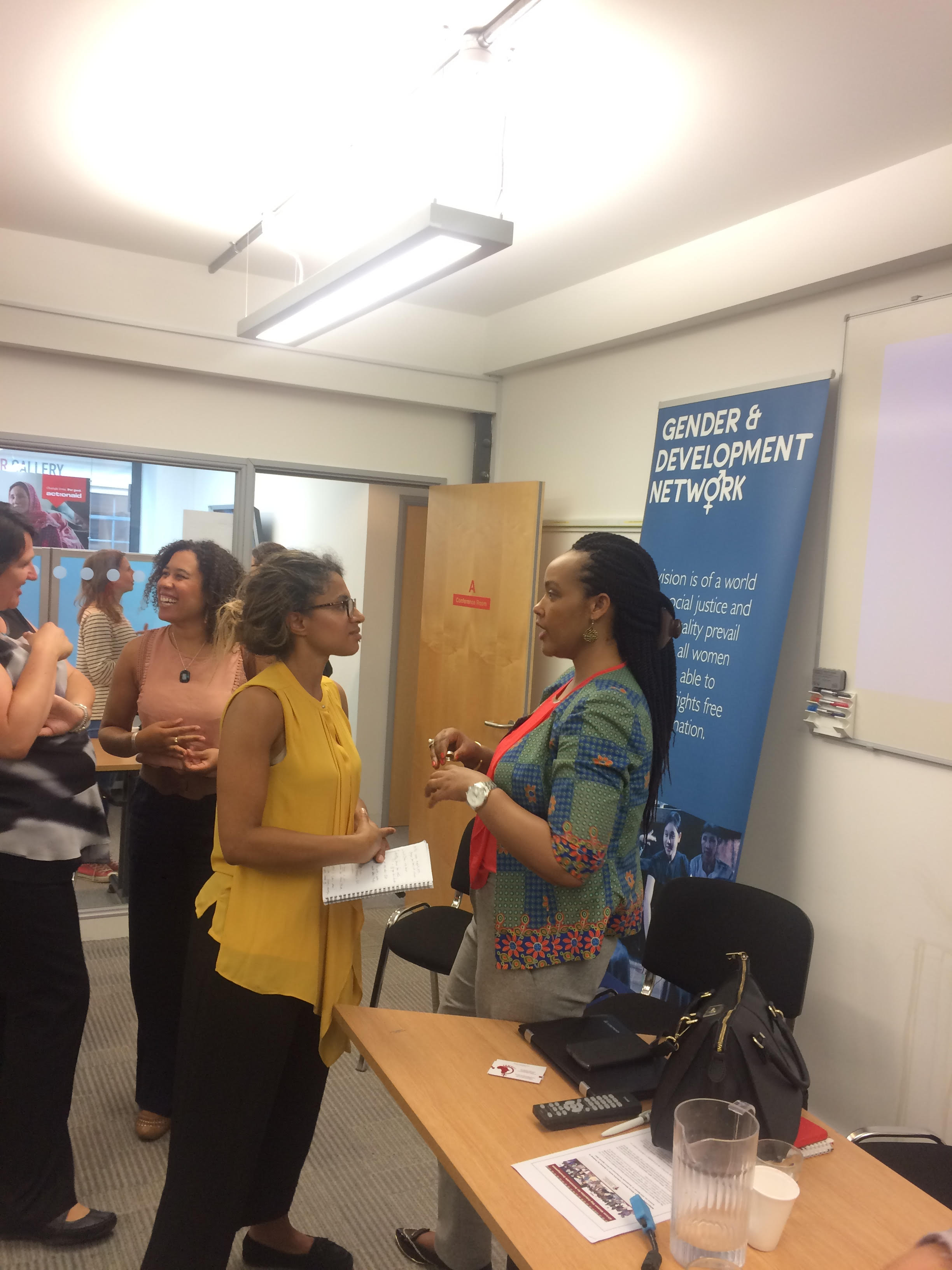  GADN members meet FEMNET Executive Director, Dinah Musindarwezo, June 2017 