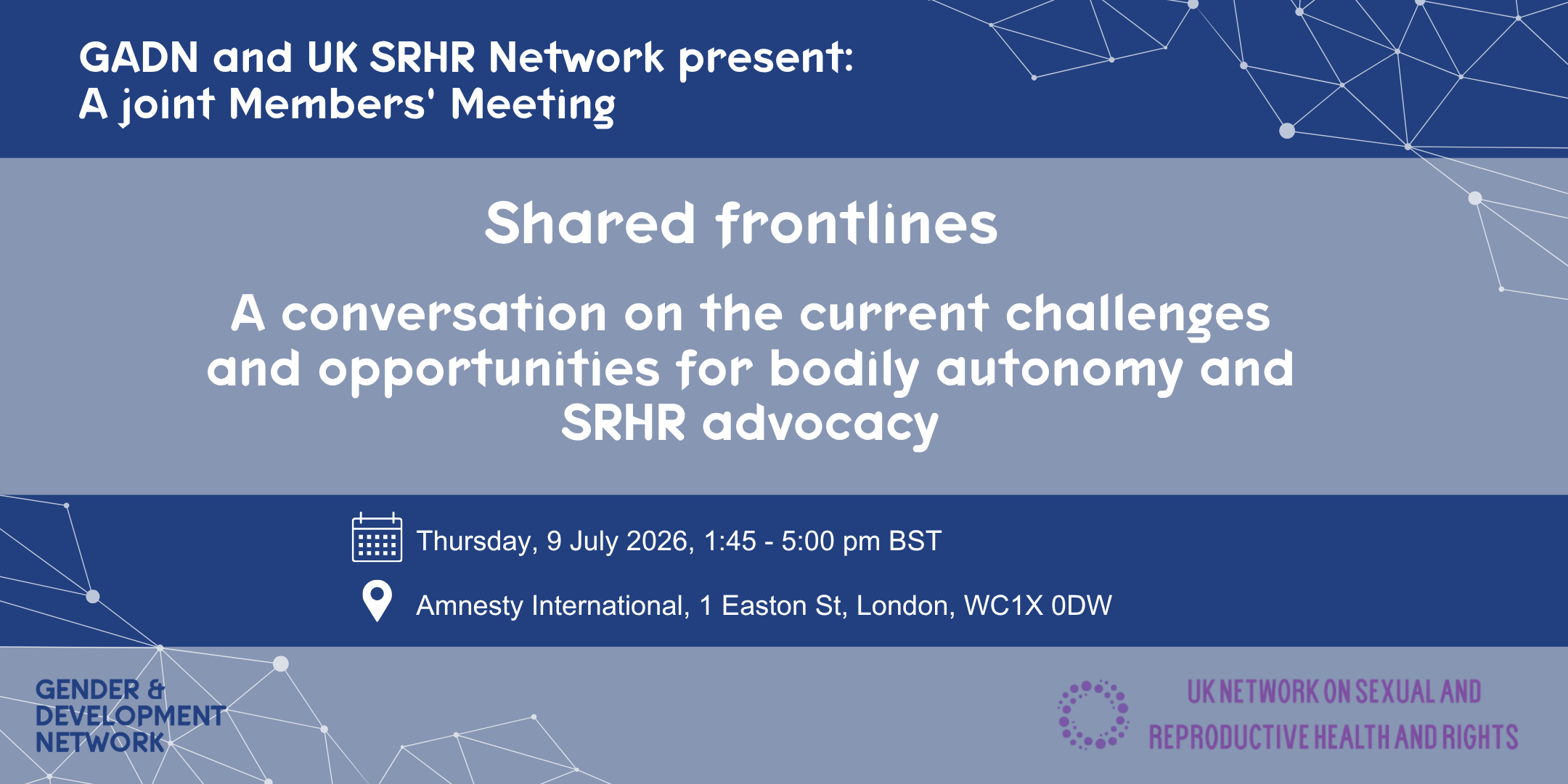 Shared Frontlines: A conversation on the current challenges and opportunities for bodily autonomy and SRHR advocacy