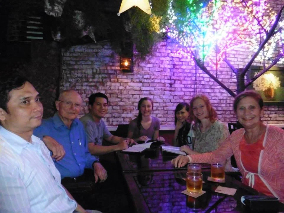 Dinner with our hosts.