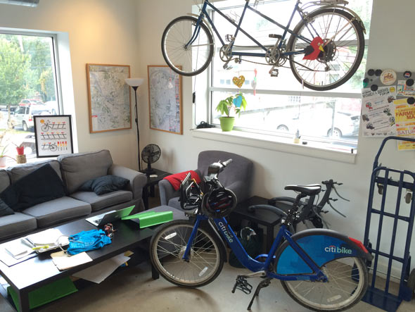 Countri Bike pays a visit to Bike Pittsburgh's office