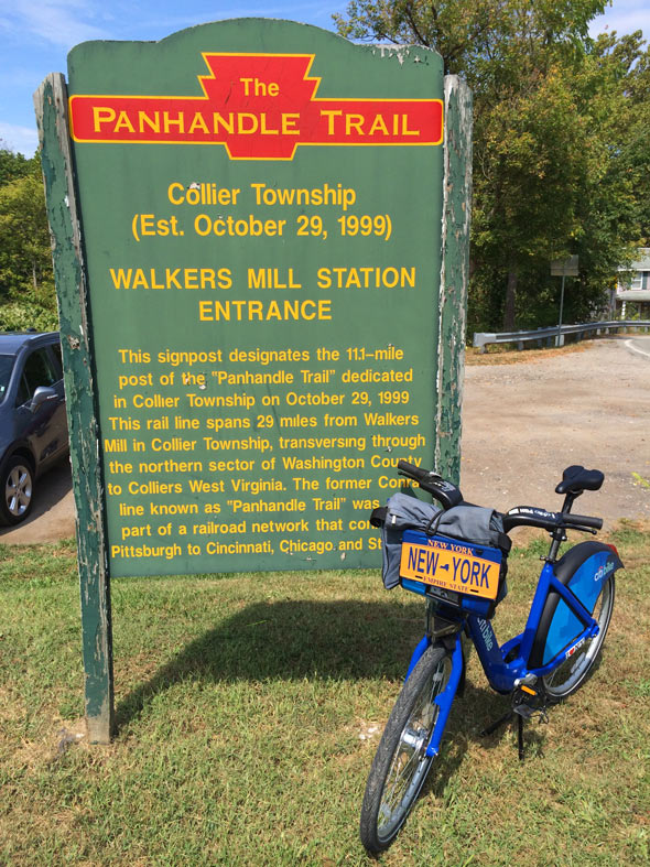 Beginning of trail in Pennsylvania