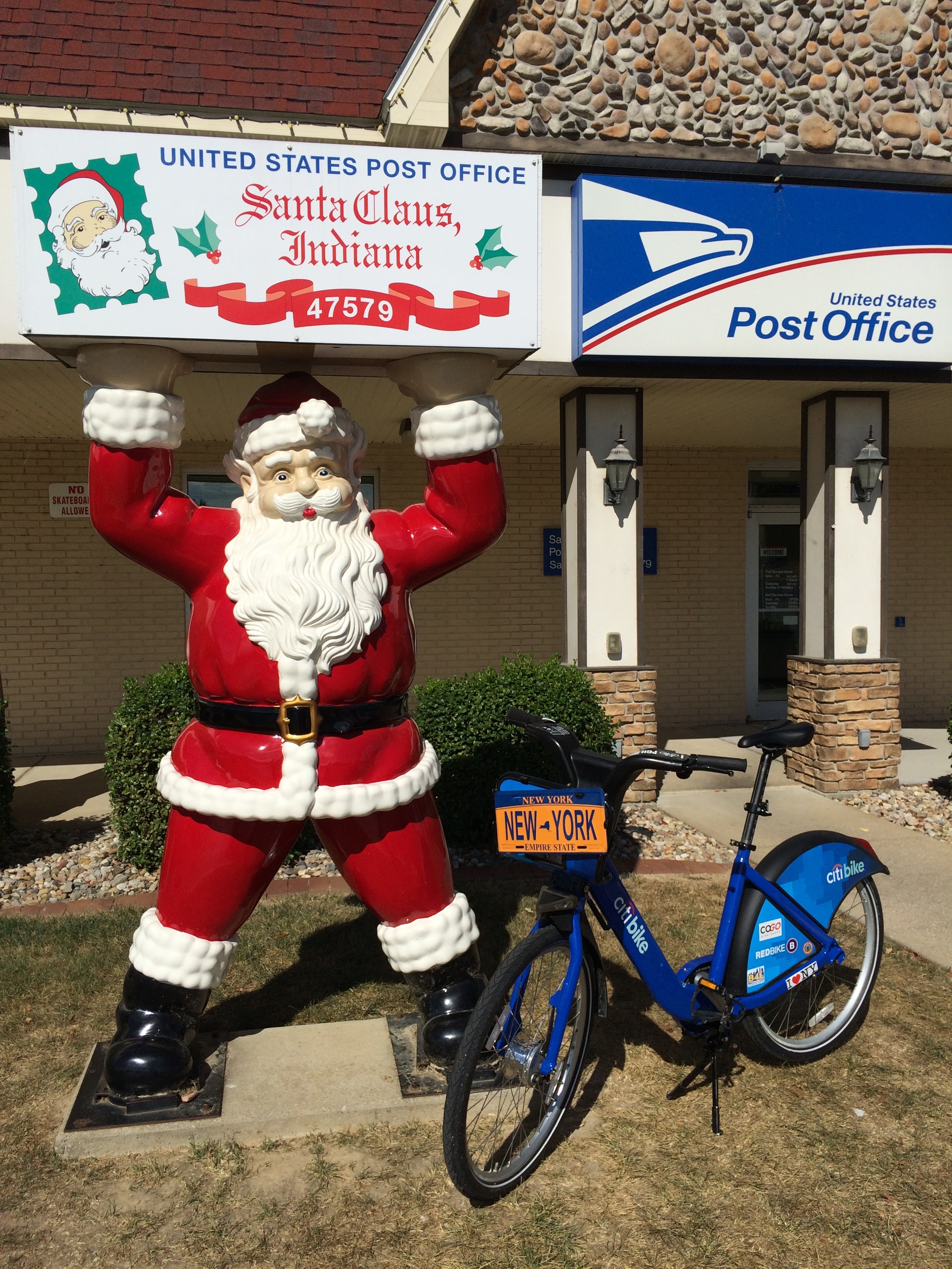 The post office does a brisk business