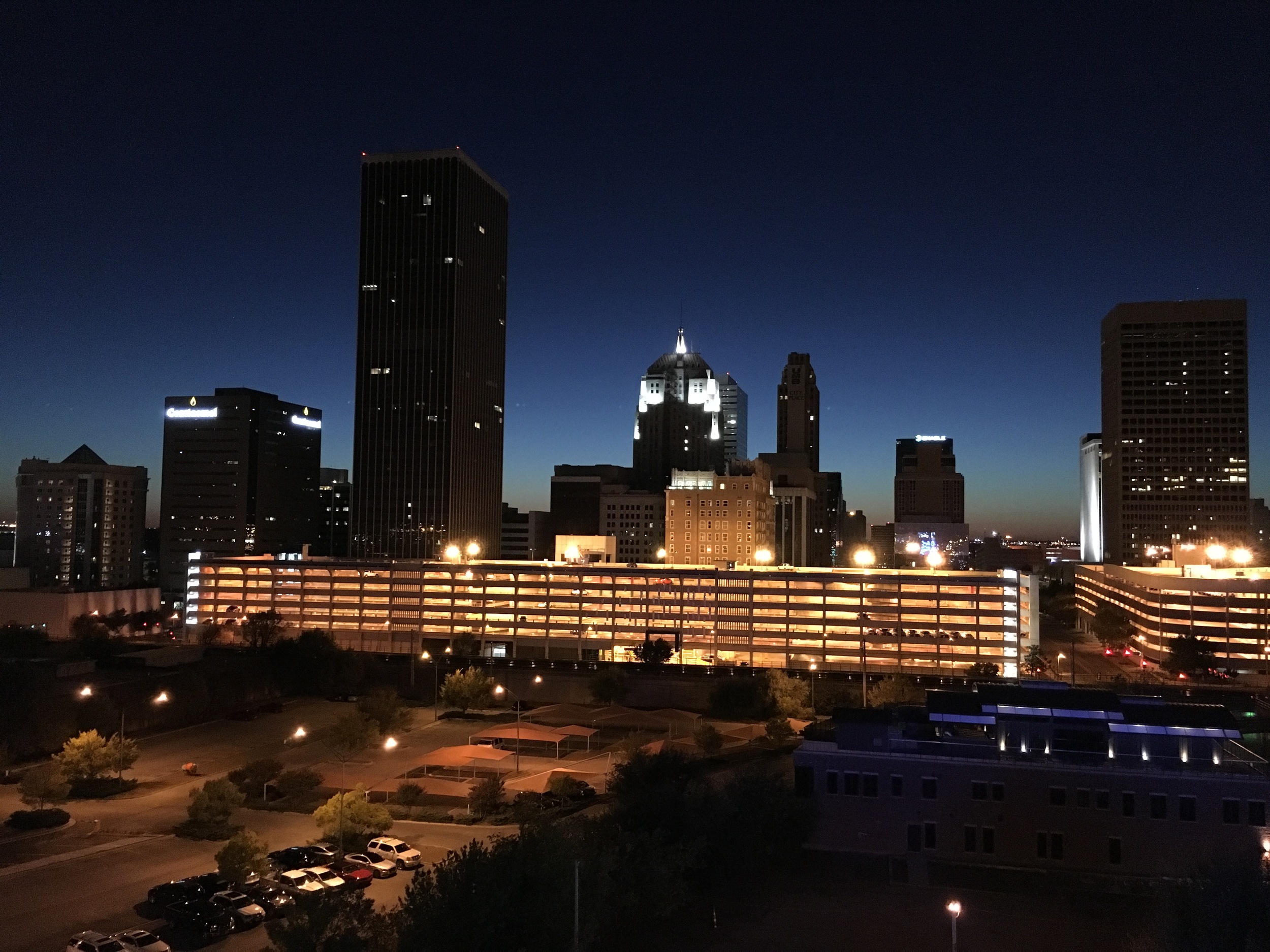 View from the rooftop of Aloft in Oklahoma City