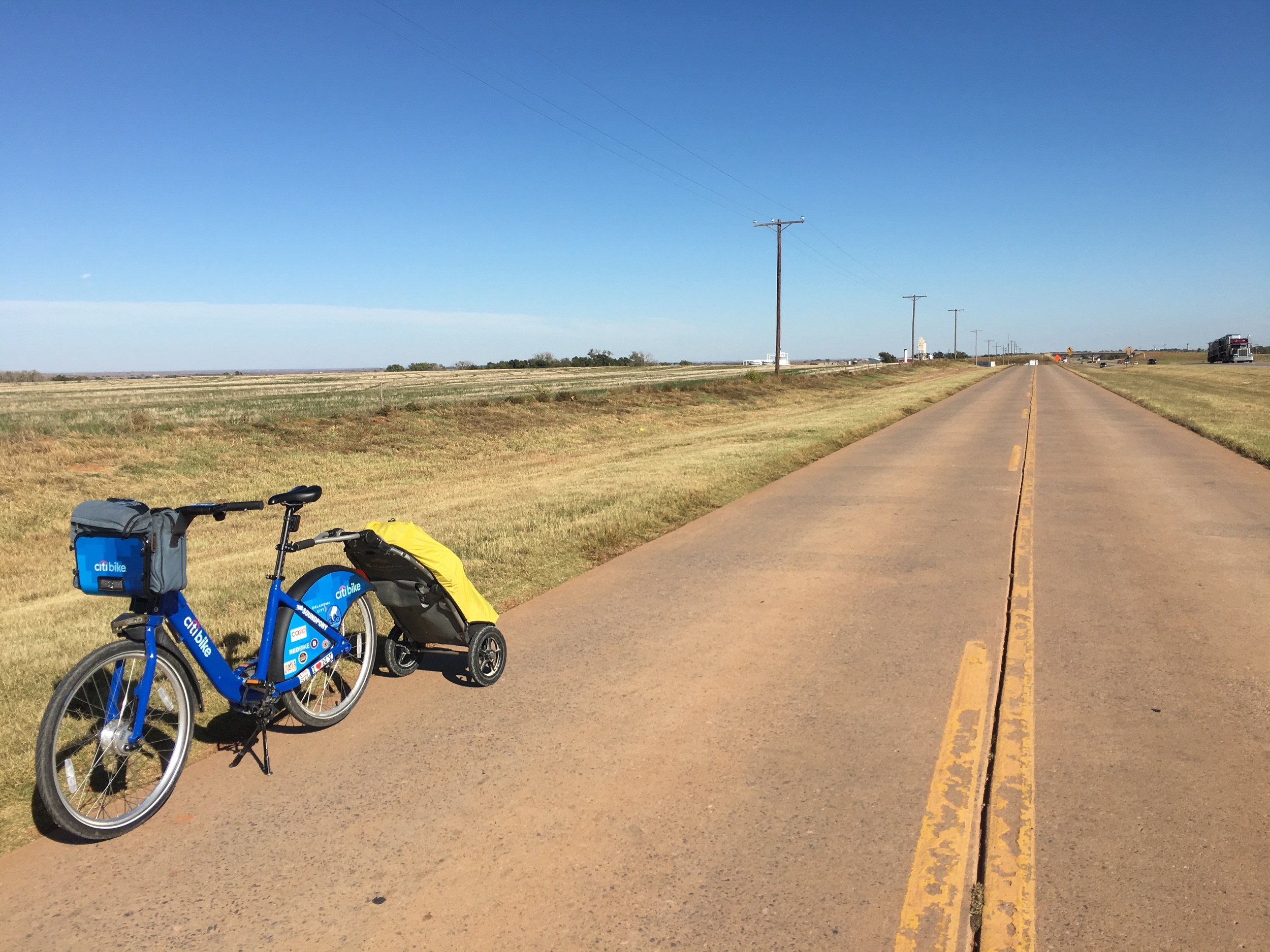 Approaching Elk City, OK on Route 66.