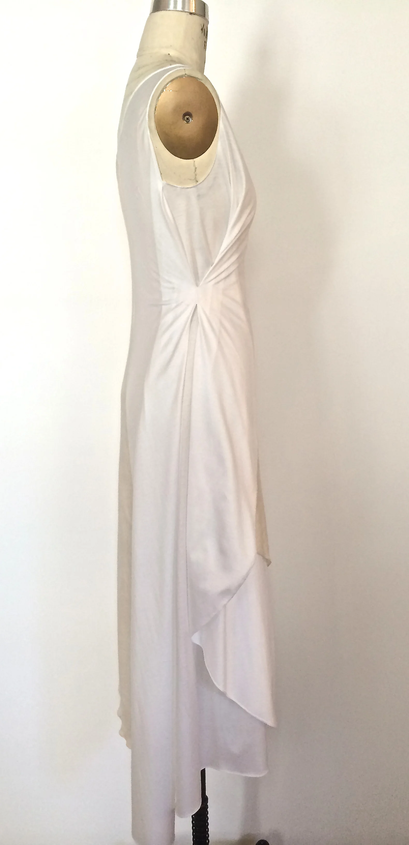 Pleated and draped.