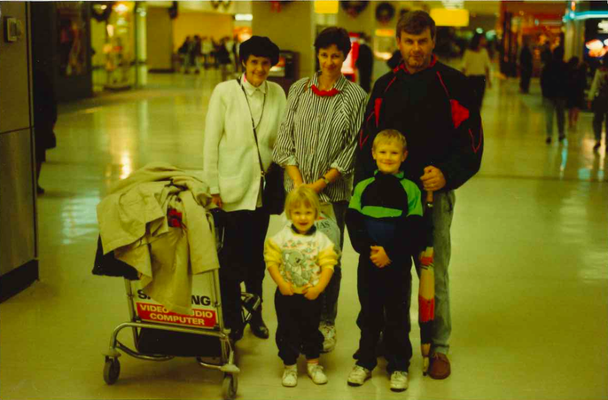 Airports were my jam from a significantly young age. Seen here wearing a koala print jumper flanked by my posse.