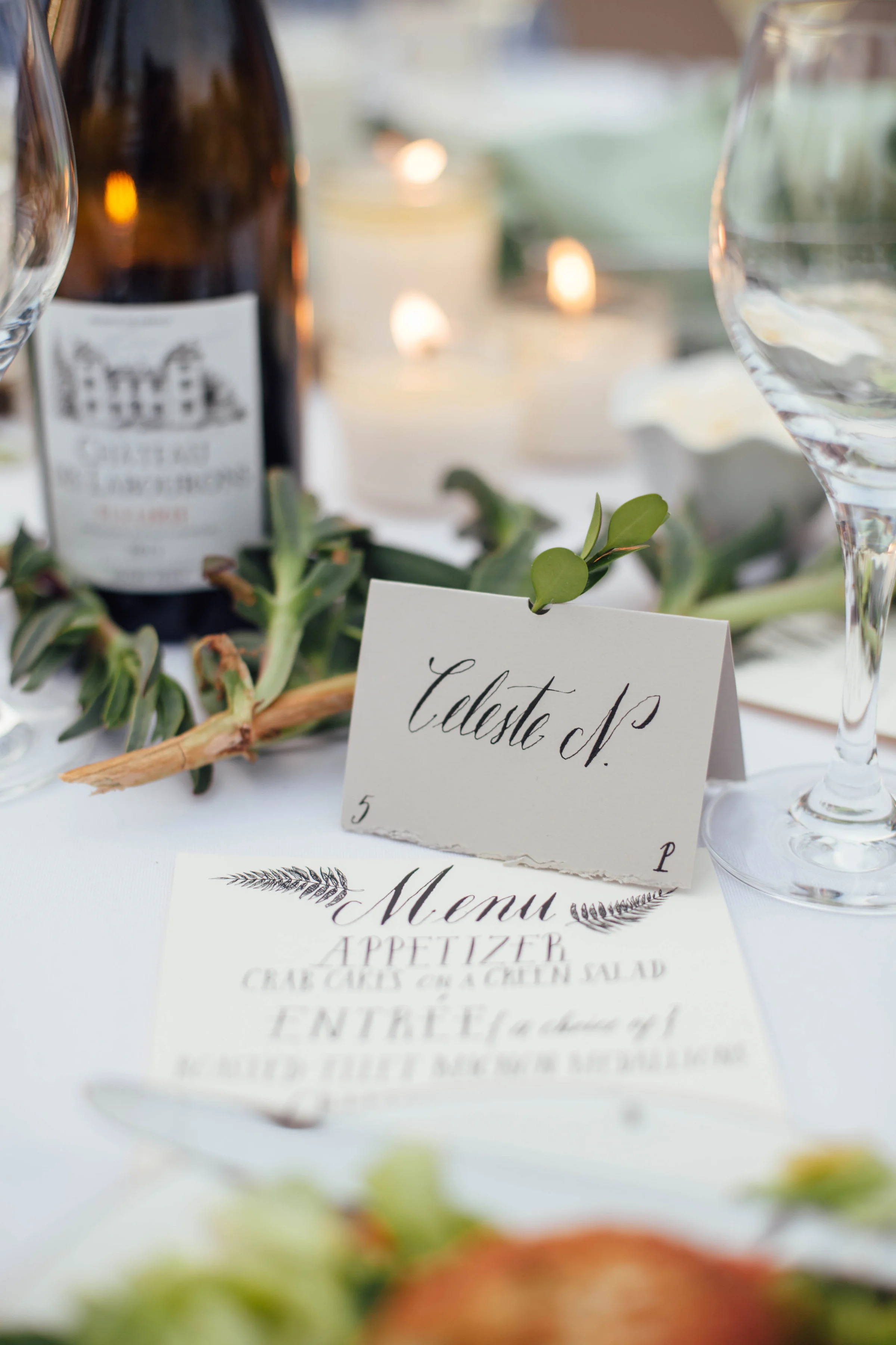 escort cards & menu | photography x celeste noche