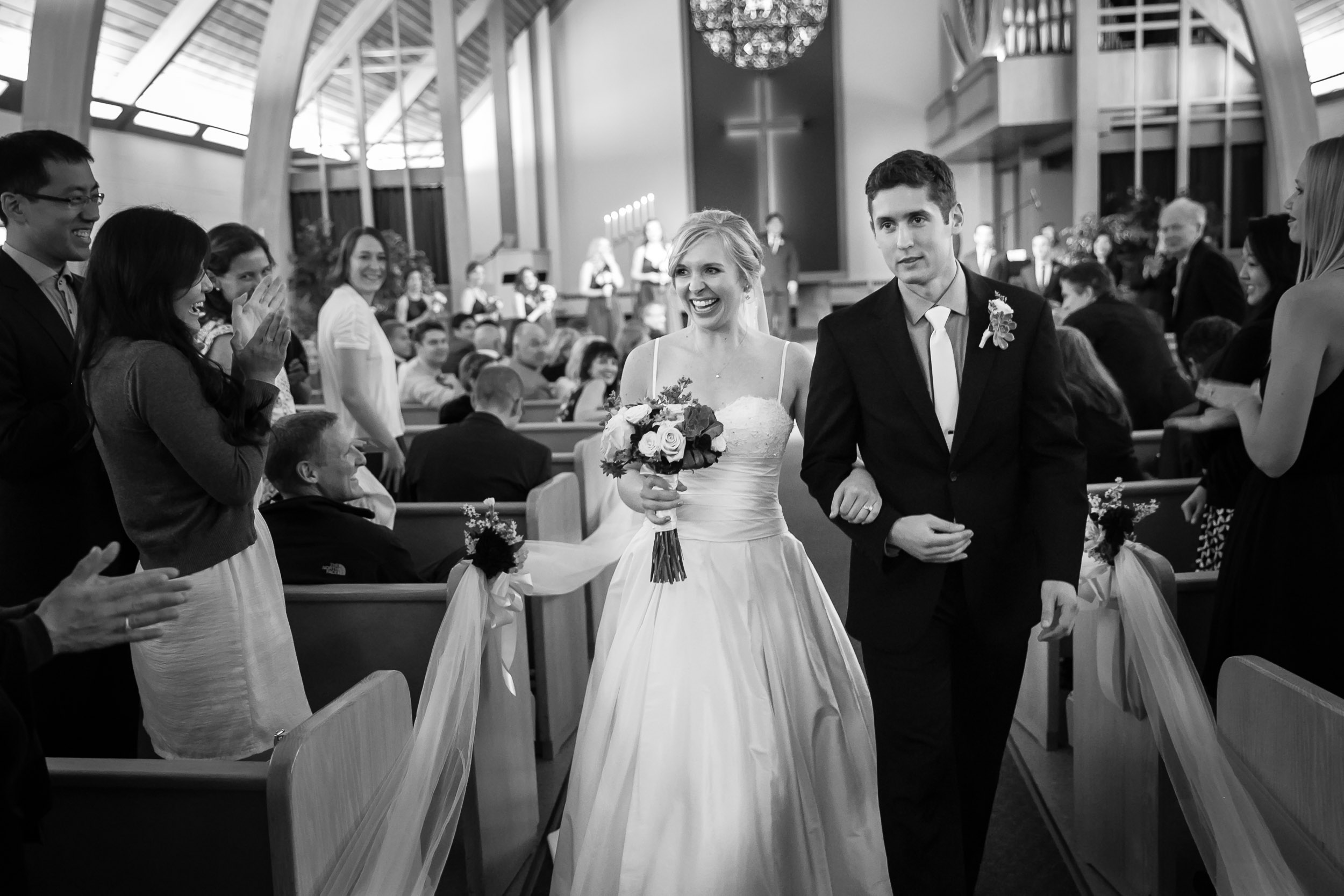 Seattle Community Church Wedding Photography | By G. Lin Photography | Recessional