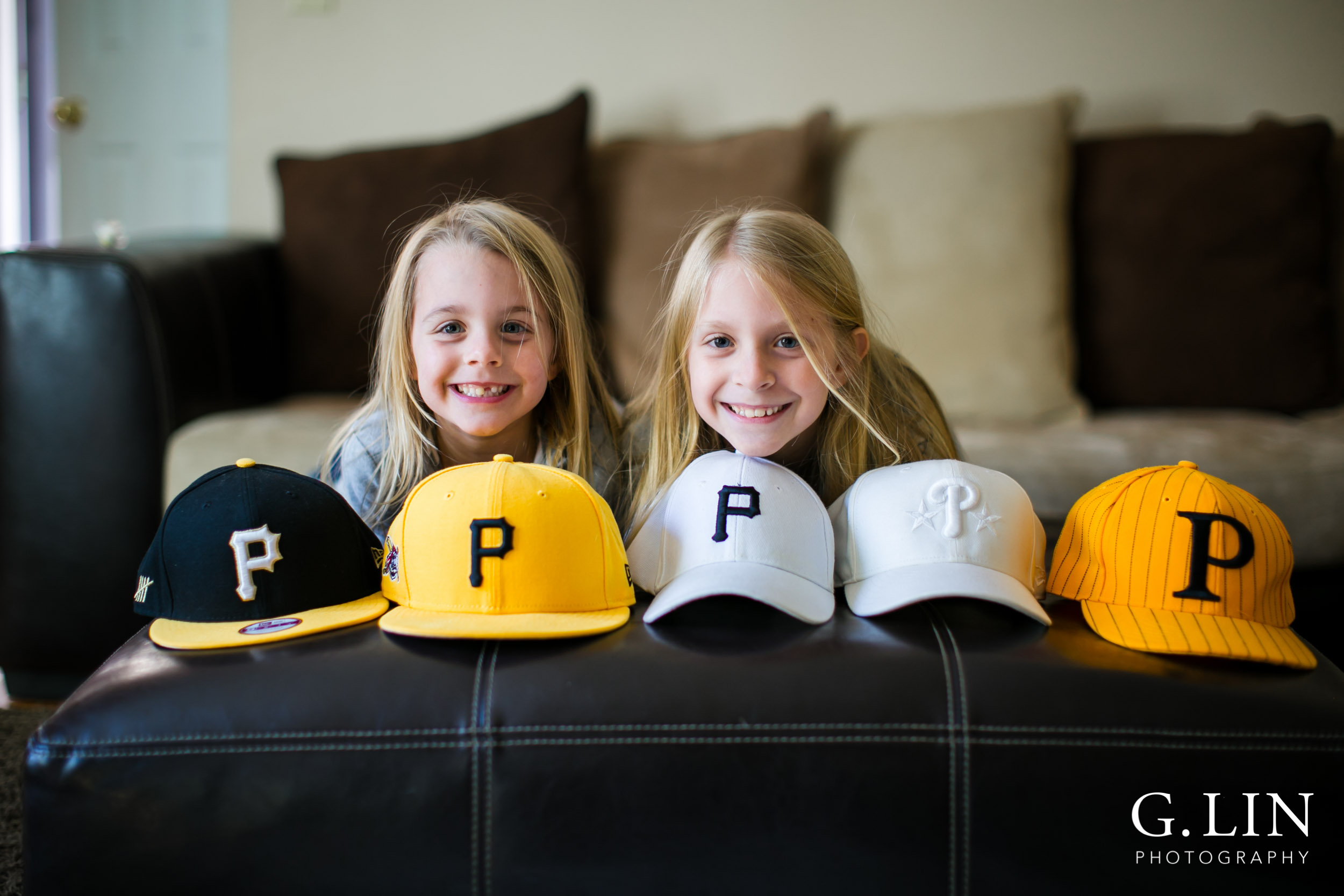 kids with hats in cary lifestyle portrait