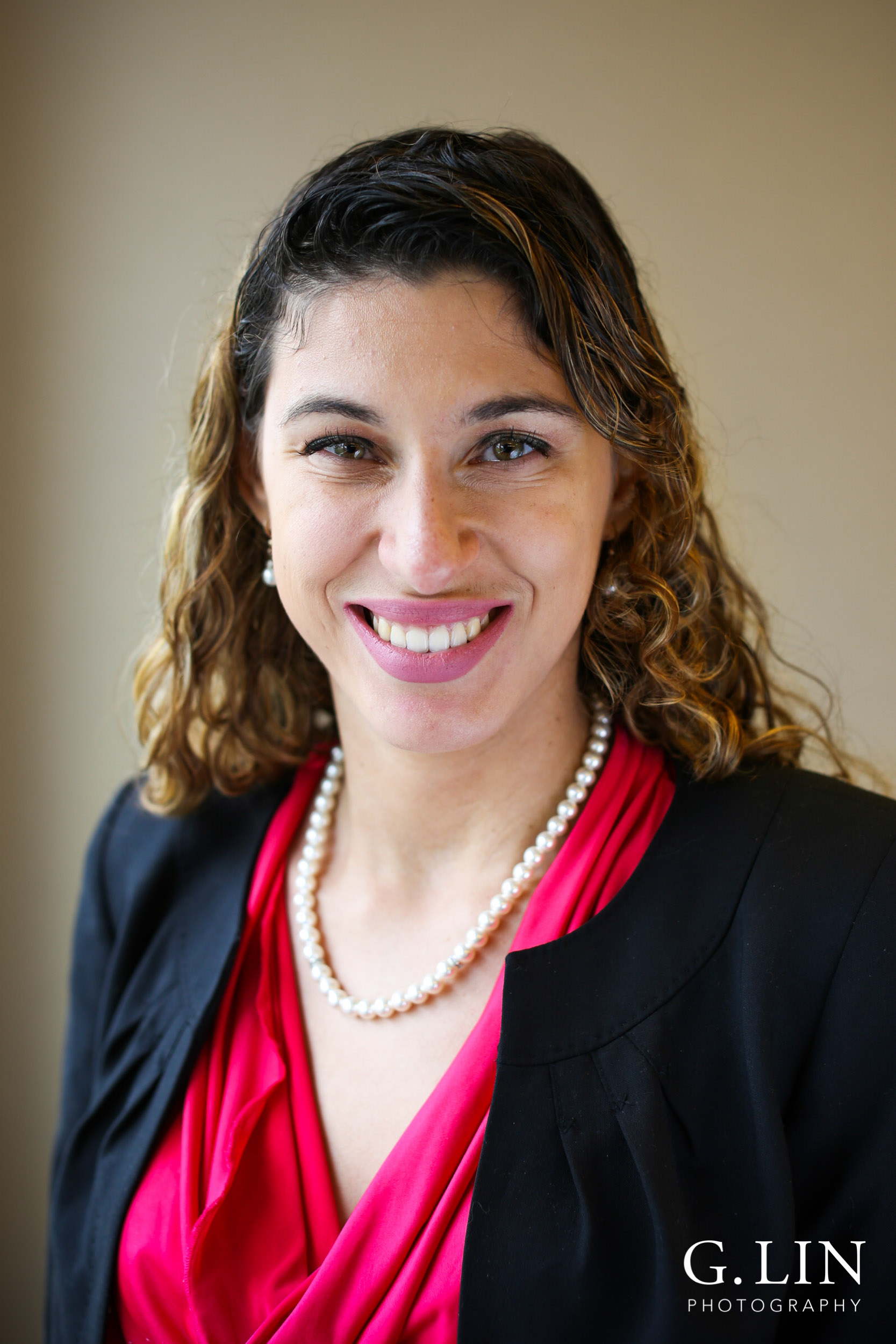 Raleigh Event Photographer | G. Lin Photography | Female participant smiling at camera for portrait head shot