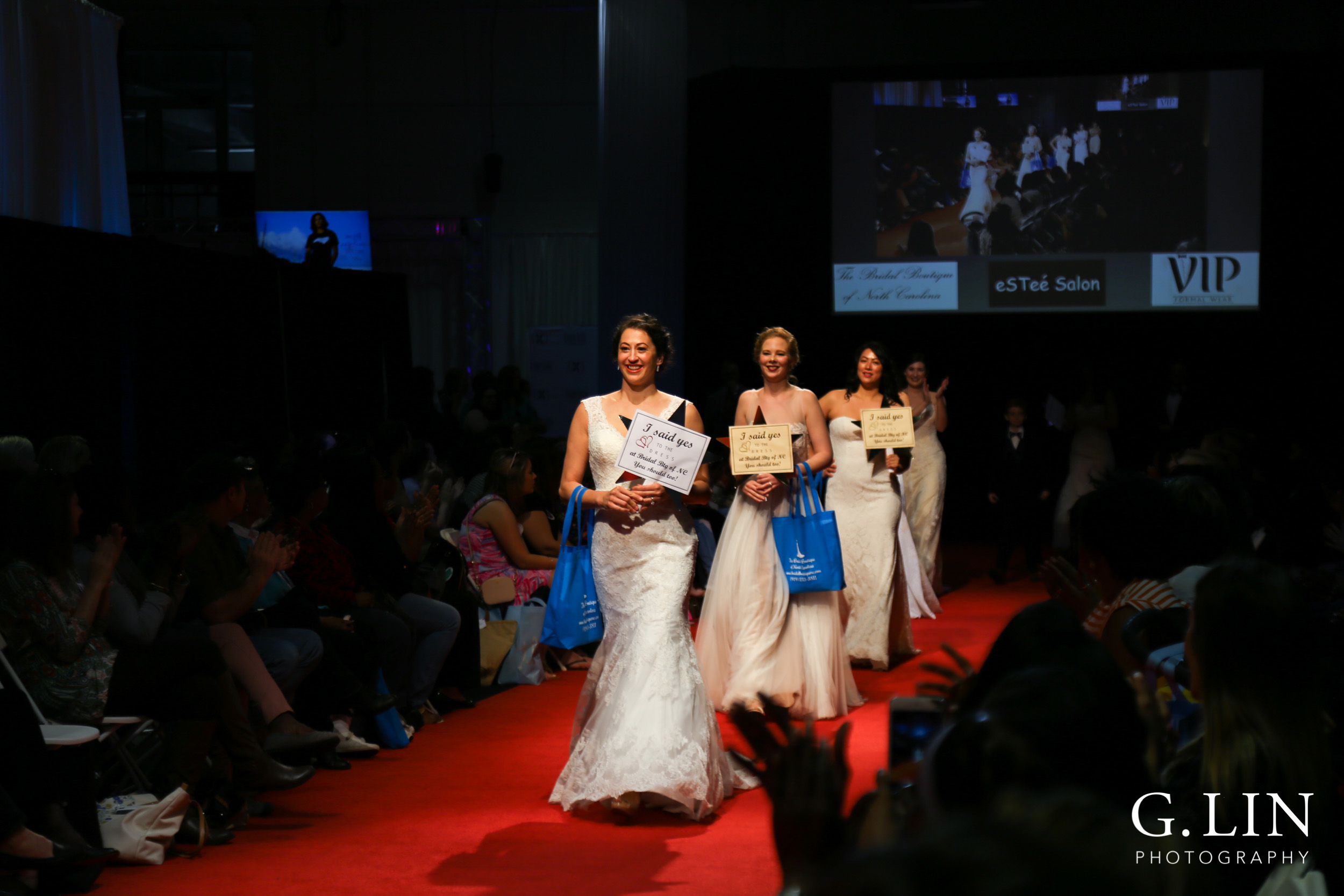 Raleigh Event Photographer | G. Lin Photography | Models walking down runway for close of show