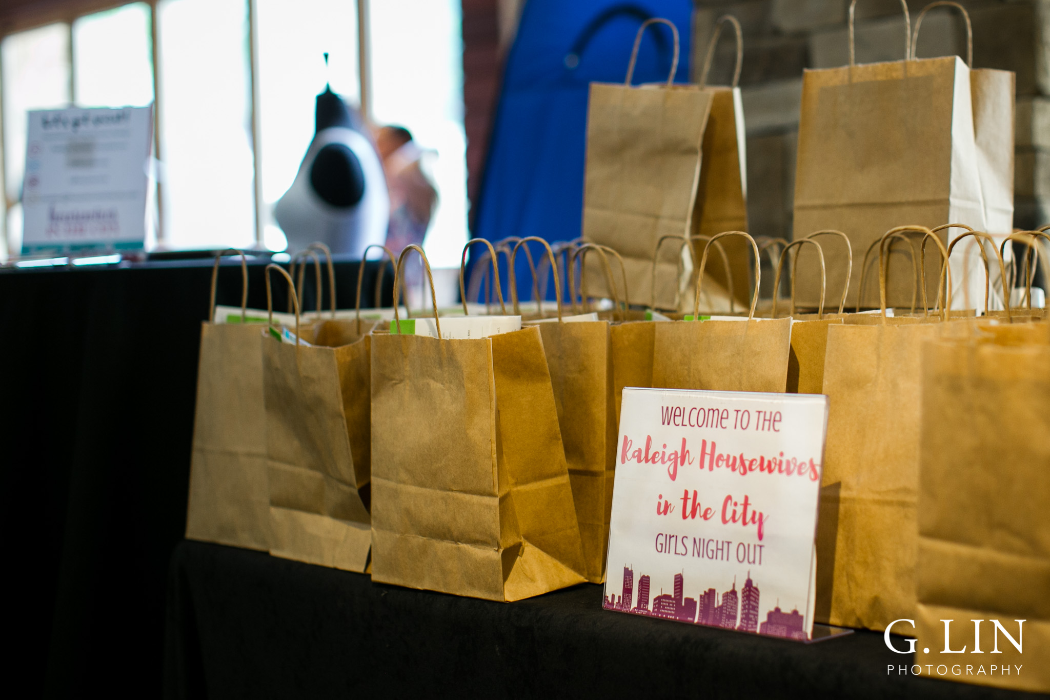 Raleigh Event Photographer | G. Lin Photography | Gift bags on table