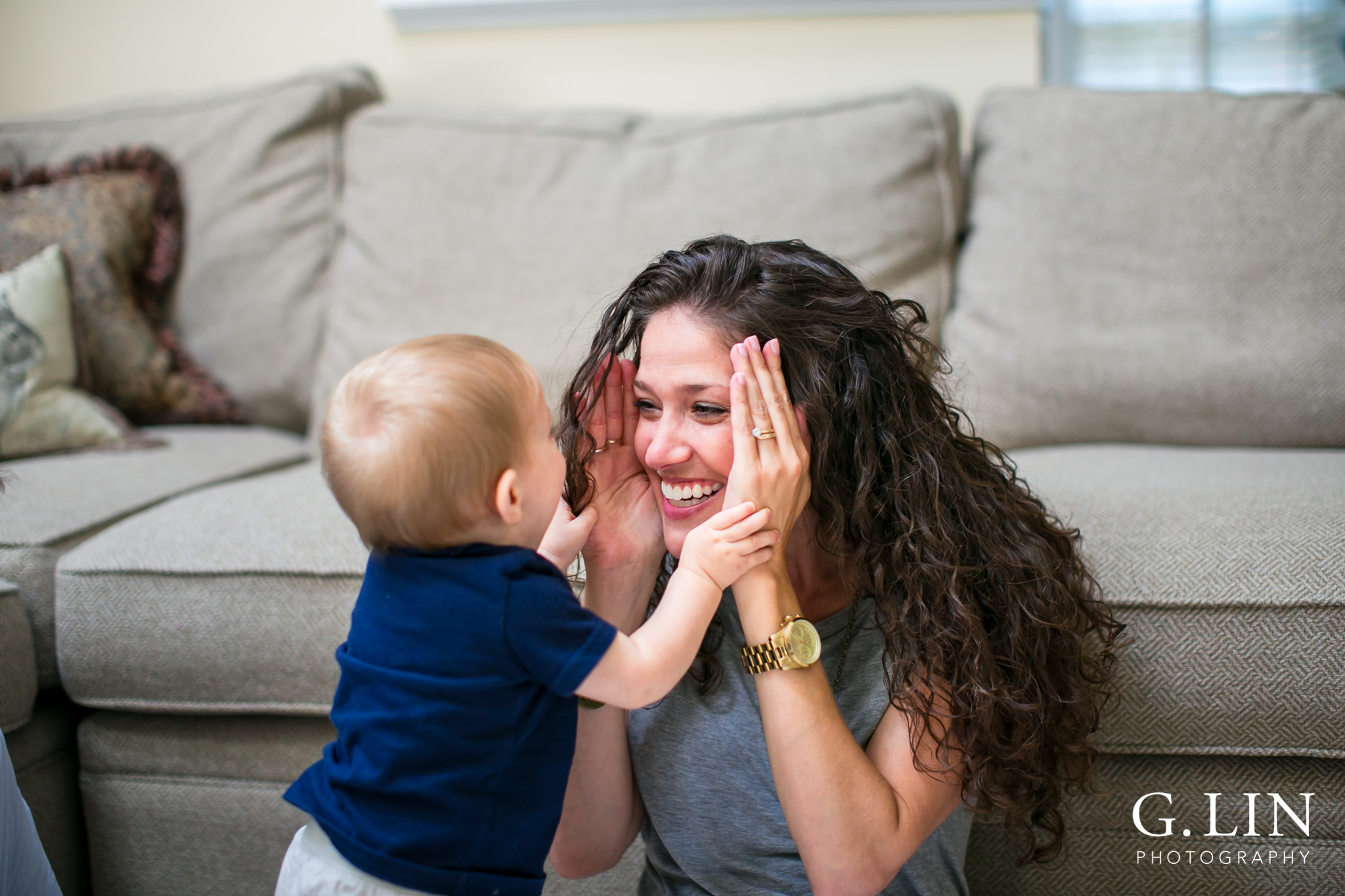 Raleigh Family Photographer | G. Lin Photography | Mommy and baby smiling at each other 