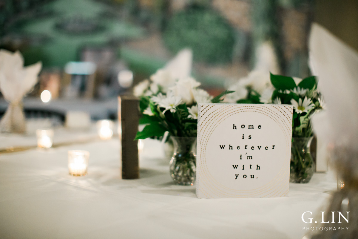 Raleigh Event Photographer | G. Lin Photography | Decorations on white table