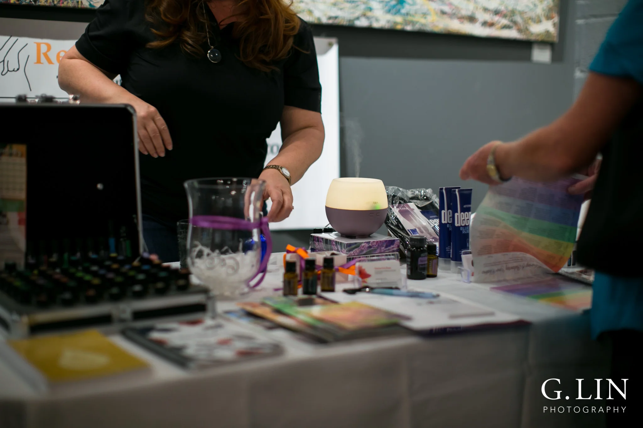 Raleigh Event Photographer | G. Lin Photography | Close up shot of products on table
