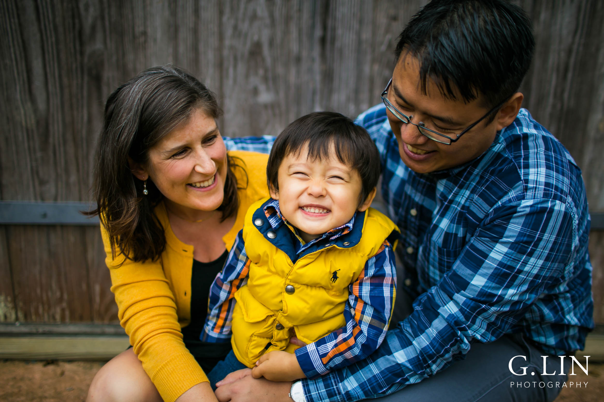 Durham Family Photography | G. Lin Photography | Family of 3 smiling