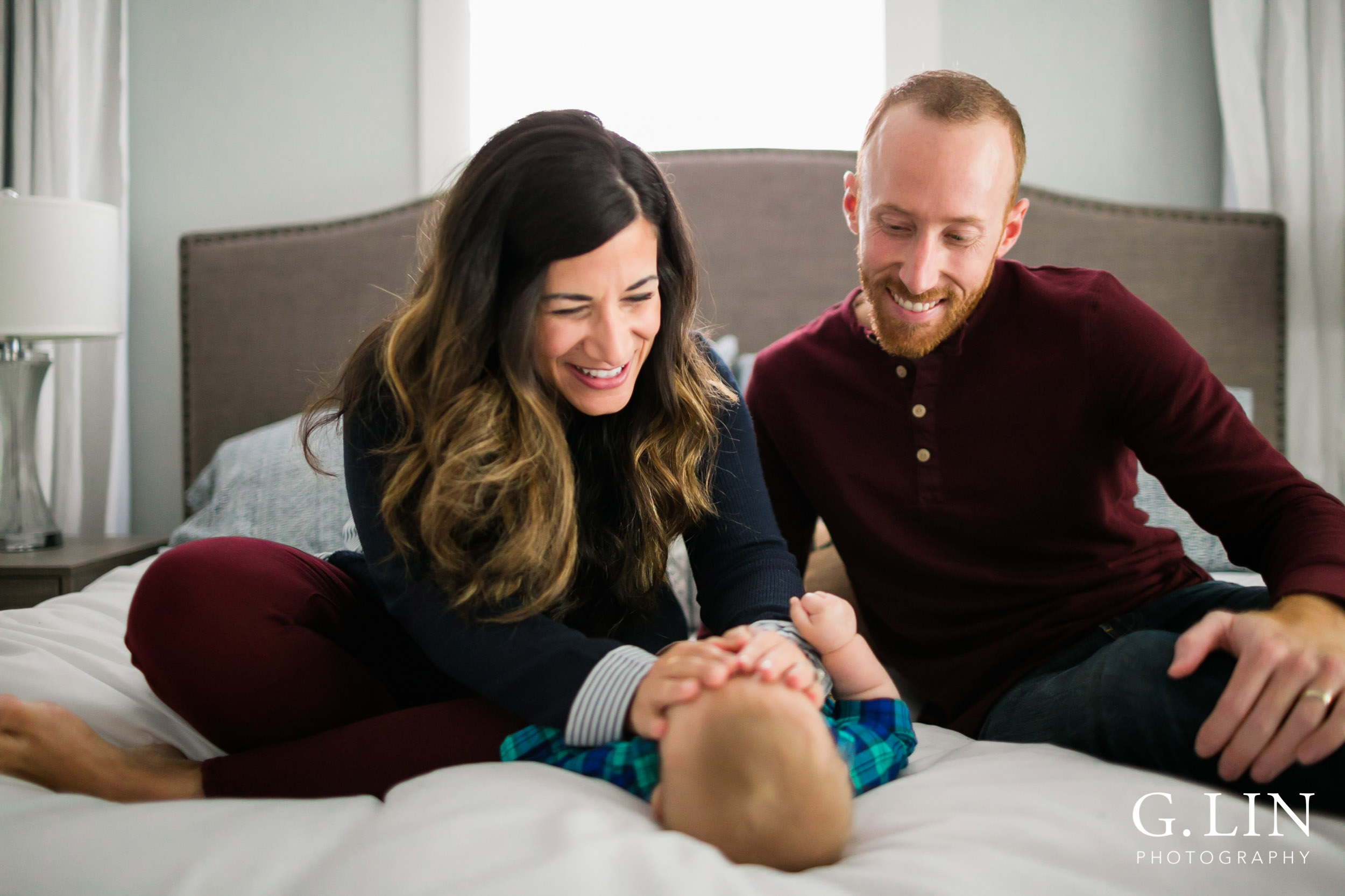 Durham Family Photographer | G. Lin Photography | Playing peekaboo with baby