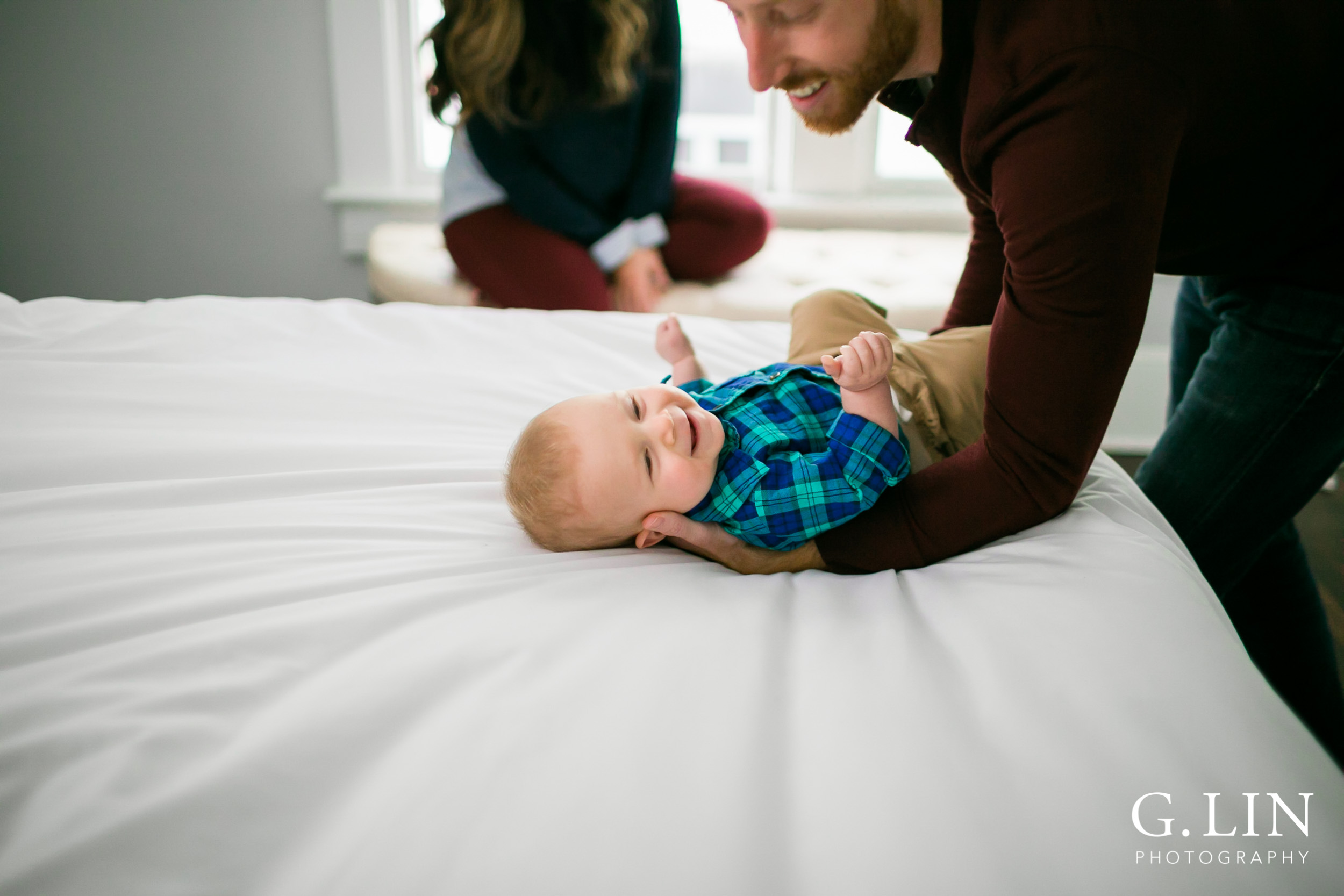 Durham Family Photographer | G. Lin Photography | dad playing with baby boy