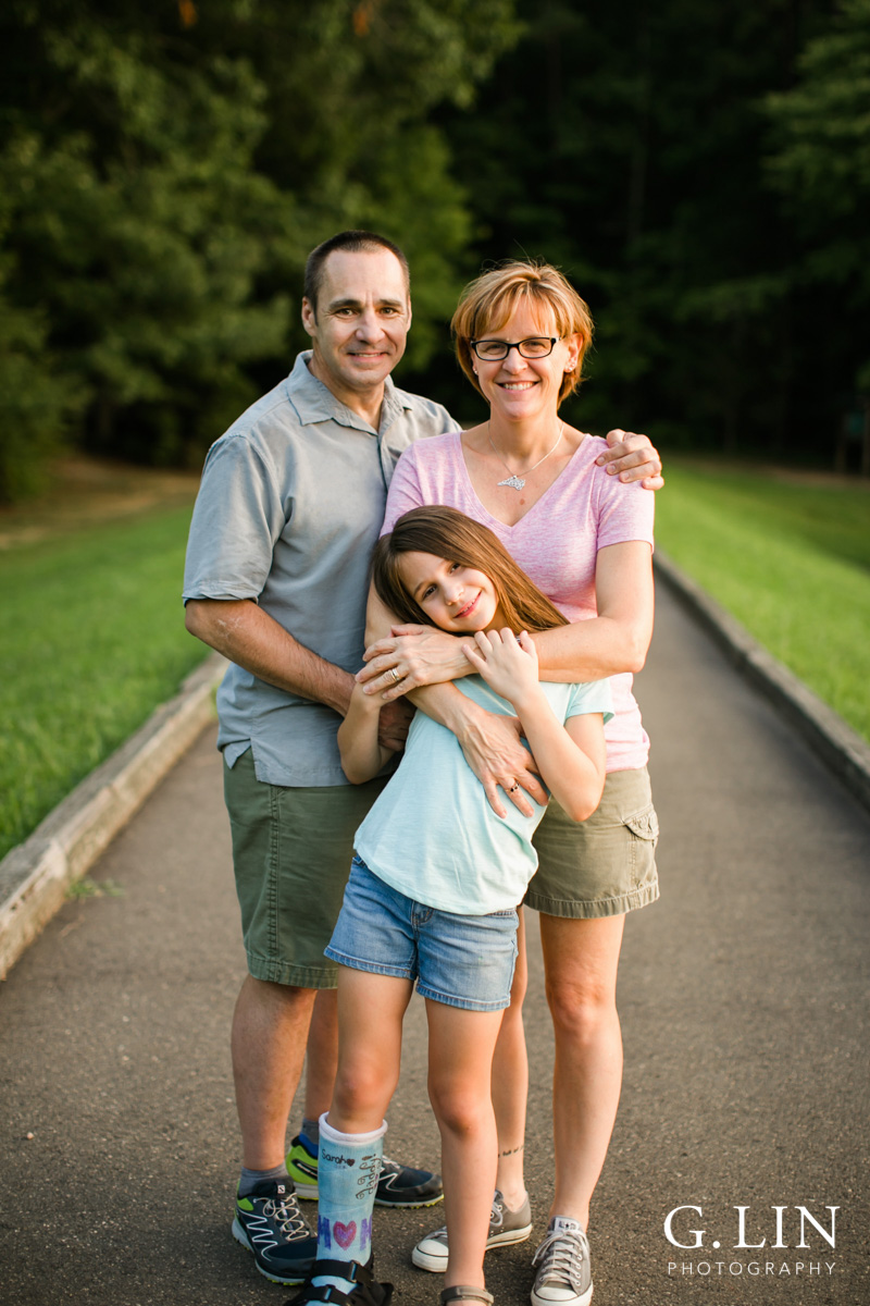 Raleigh Family Photographer | By G. Lin Photography | Sweet family photo outside