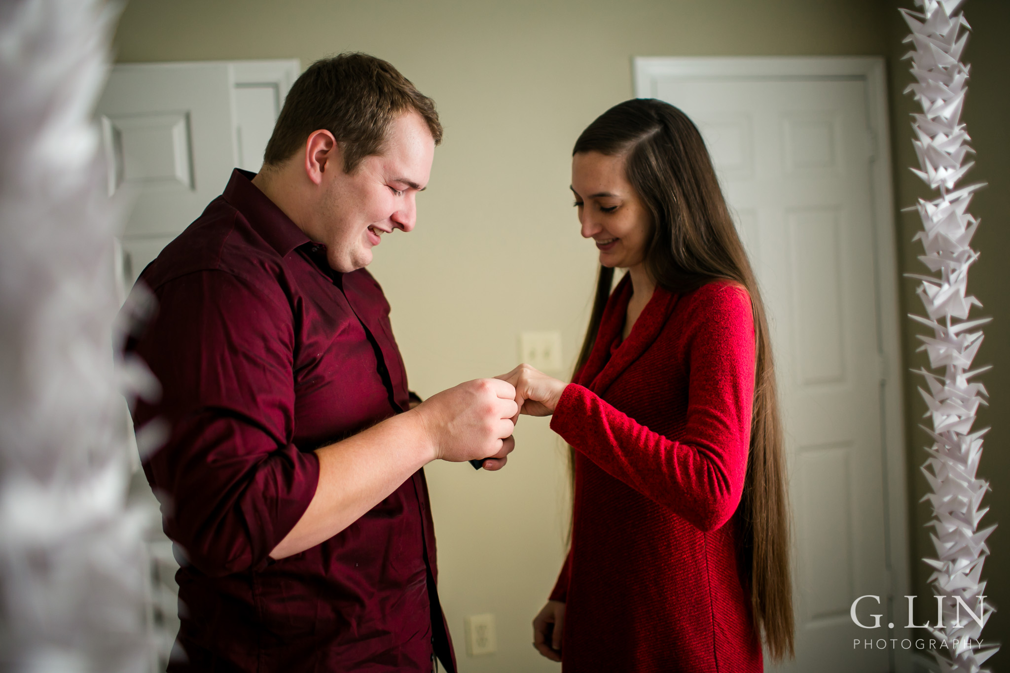 Ring shot of proposal | Raleigh Engagement Photographer | By G. Lin Photography