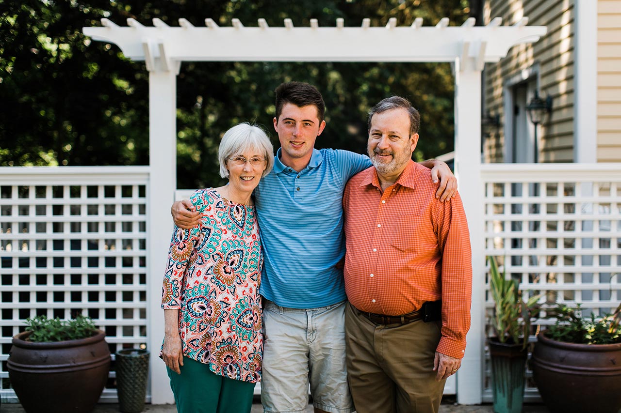 Family Portrait with Graduate in Hillsborough | Graduation Portraits for UNC Student | By G. Lin Photography | Hillsborough Family Photographer