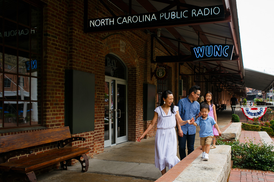 Candid Family Portrait at American Tobacco Campus | Durham Photographer | By G. Lin Photography